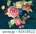 透明水彩 水彩画 花 92419522