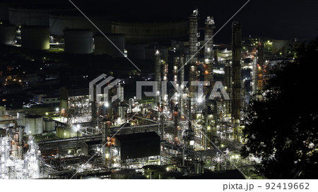 ENEOS和歌山製油所の夜景、北側の山から撮影 92419662