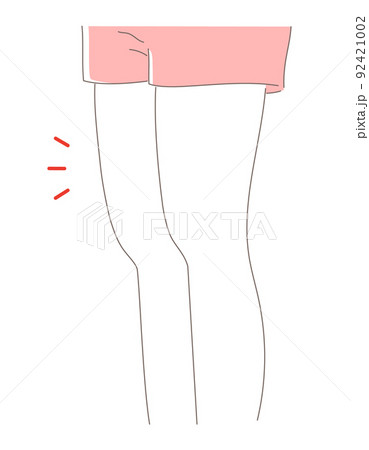 太ももが太い女性のイラスト素材 92421002
