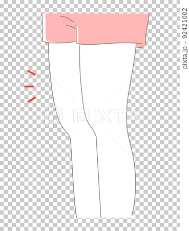 太ももが太い女性のイラスト素材 92421002