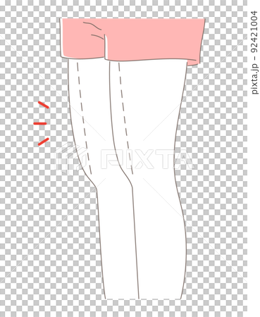 Illustration material of a woman with thick thighs 92421004