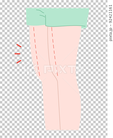 Illustration material of a woman with thick thighs Illustration material of a woman with thick thighs 92421161