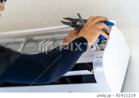 エアコン取付工事　室内機配線 92421219