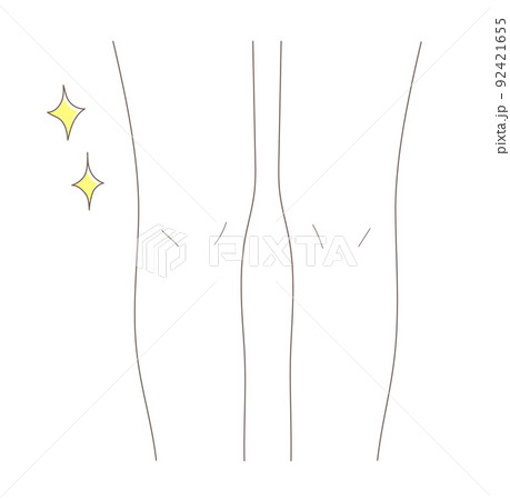 足が細い女性のイラスト素材 足が細い女性のイラスト素材 92421655