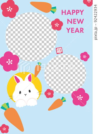 兩張不帶附件的攝影流行和彩色 2023 年新年賀卡 兩張不帶附件的攝影流行和彩色 2023 年新年賀卡 92422934