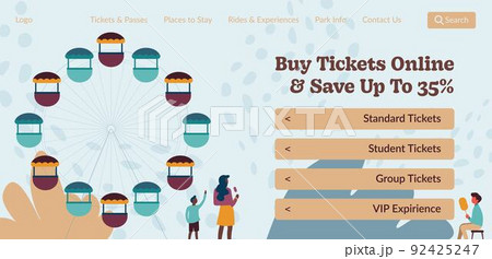 Buy tickets online and save money, amusement park 92425247