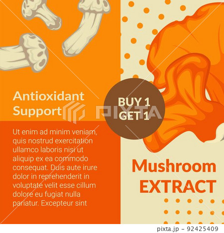 Mushroom extract, antioxidant support promo banner 92425409