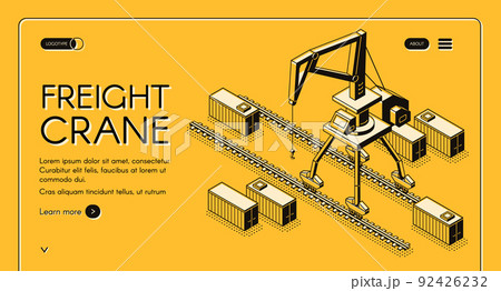 Commercial cargo shipment service vector website 92426232