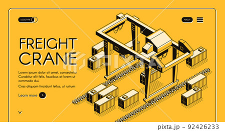 Commercial cargo shipment company vector website Commercial cargo shipment company vector website 92426233