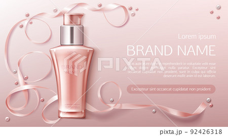 Cosmetics bottle mockup spa natural beauty product 92426318