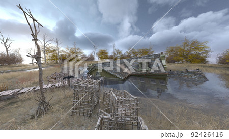 水没した家 水没した家 92426416