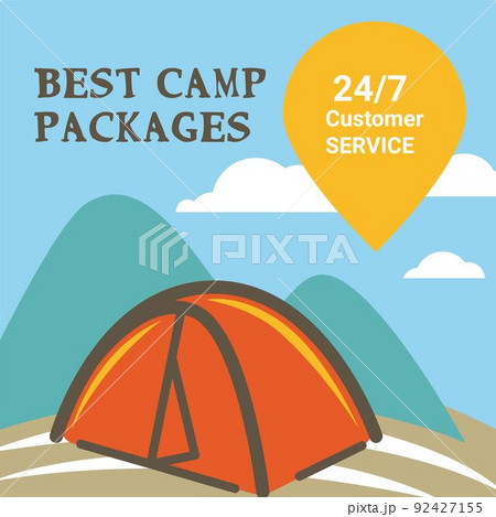 Best camp packages, customer service ads banner 92427155