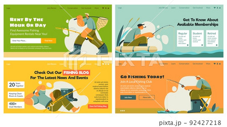 Web page set with join local fishing club offer 92427218