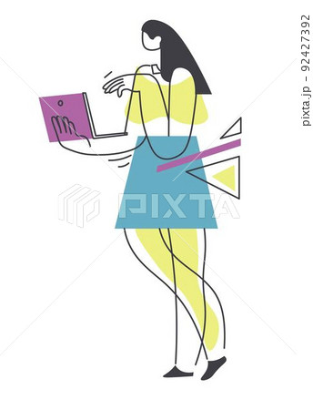 Businesslady or manager, programmer or copywriter Businesslady or manager, programmer or copywriter 92427392