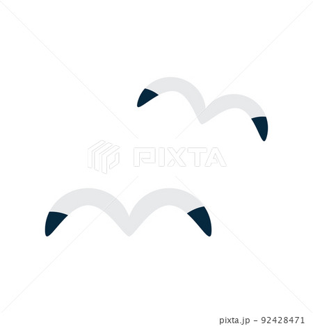 デフォルメしたカモメのベクターイラスト素材 92428471