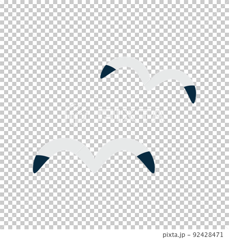 デフォルメしたカモメのベクターイラスト素材 92428471