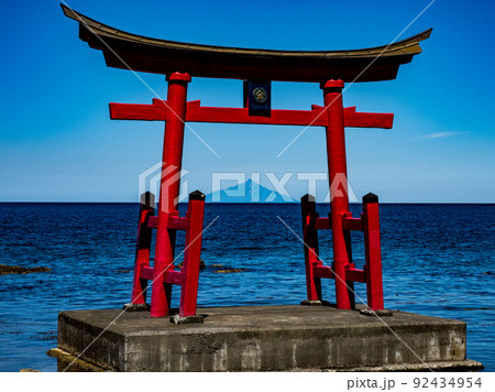 北海道　初山別　金比羅神社　利尻島 92434954
