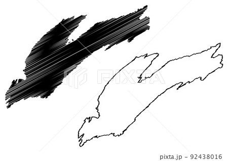 Alsta island (Kingdom of Norway) map vector illustration, scribble sketch Alsten or Alstein map 92438016