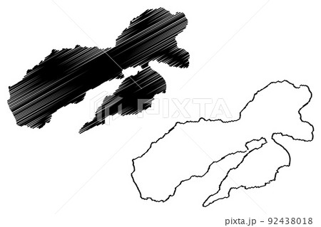 Ambon island (Republic of Indonesia, South East Asia, Maluku Islands) map vector illustration, scribble sketch Ambon map 92438018