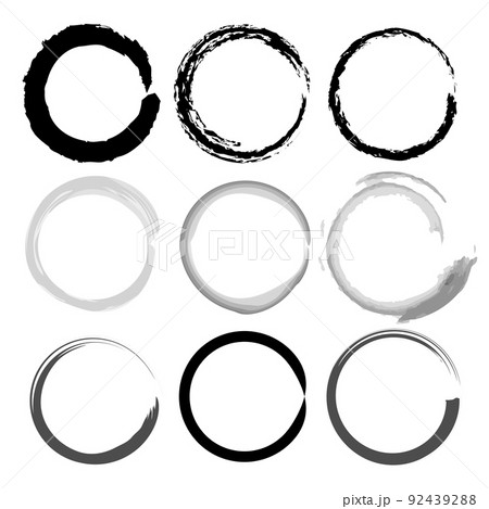 丸　まる　アイコン　黒　太　素材 92439288