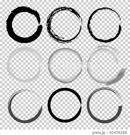 丸　まる　アイコン　黒　太　素材 92439288
