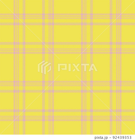 Plaid seamless pattern in yellow. Check fabric texture. Vector textile print. Plaid seamless pattern in yellow. Check fabric texture. Vector textile print. 92439353