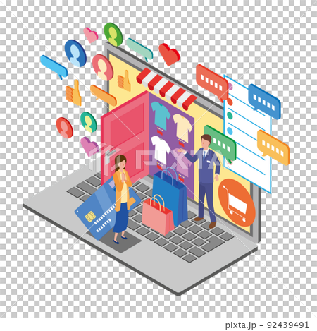 D2C取引とSNS販売戦略のイメージ D2C取引とSNS販売戦略のイメージ 92439491