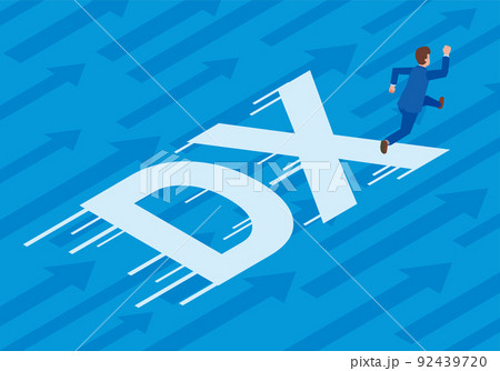 スピード感のあるDXのイラスト 92439720