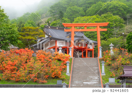 夢か現か　霧の中の羅臼神社 92441605