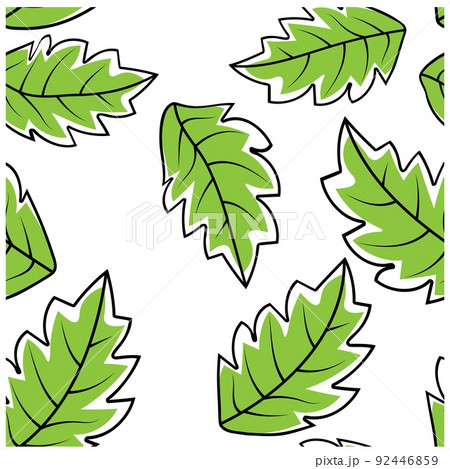 Seamless pattern abstract leaf. Vector fabric seamless pattern. Design element. Abstract floral 92446859