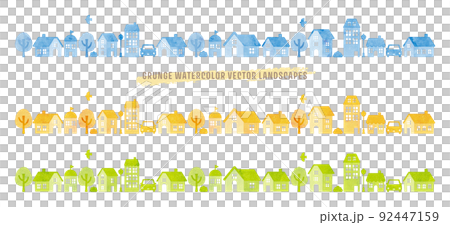 Illustration of the cityscape with a grunge style touch 92447159