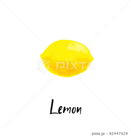 Illustration of a lemon isolated on a white Illustration of a lemon isolated on a white 92447429