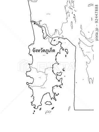 Thailand map southern province asia 92447888