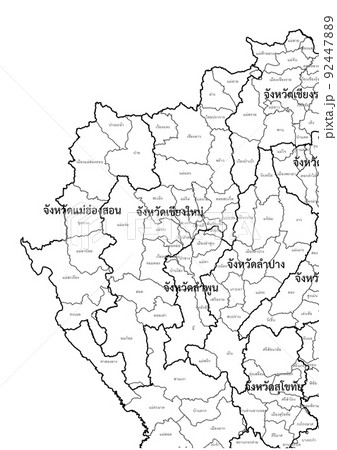 Thailand map southern province asia 92447889