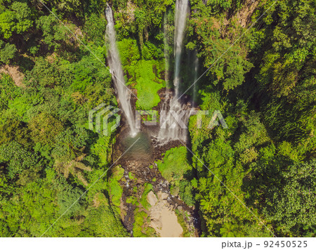 Beautiful tropical Sekumpul Waterfall in Bali, Indonesia Beautiful tropical Sekumpul Waterfall in Bali, Indonesia 92450525