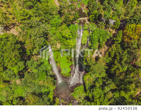 Beautiful tropical Sekumpul Waterfall in Bali, Indonesia 92450536