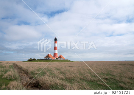 Lighthouse of Westerhever, North Frisia, Germany 92451725