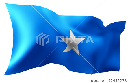 Flag of Somalia waving in the wind. Flag of Somalia waving in the wind. 92455278