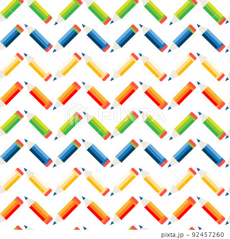 Seamless Pattern, Pencils, Back to School Background Seamless Pattern, Pencils, Back to School Background 92457260
