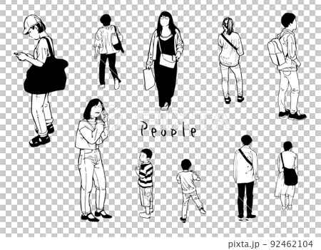 Passersby, people in the city 92462104