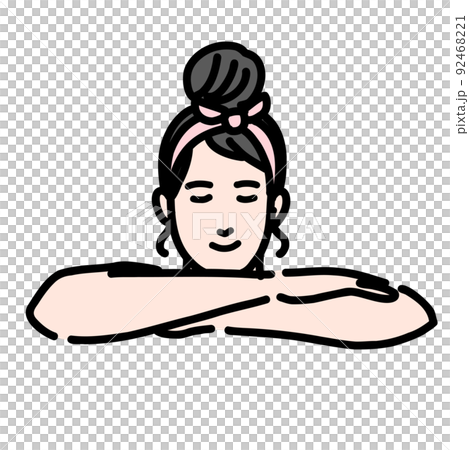 年輕女子在浴缸裡清爽 92468221