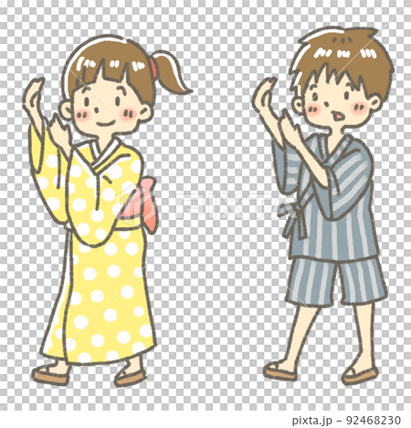 苯教舞蹈男孩和女孩 92468230