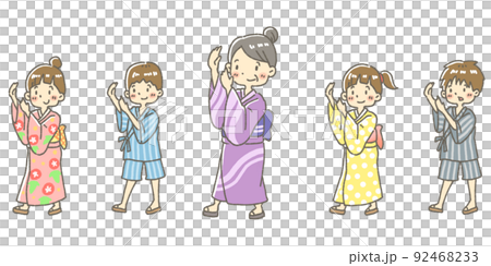 Bon Odori：成人，男孩和女孩 92468233