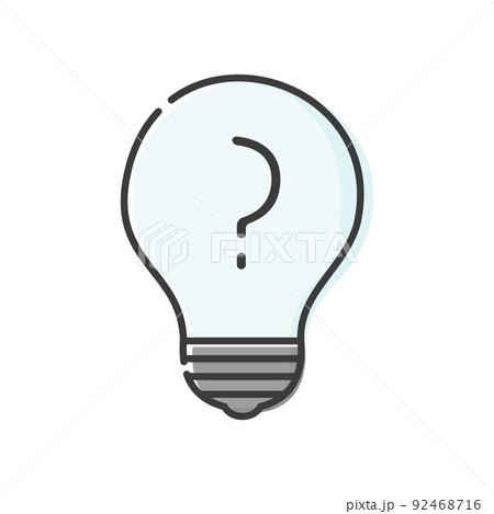 ?の文字が入った電球 - 疑問・電気にまつわる悩みごとのイメージ素材 ?の文字が入った電球 - 疑問・電気にまつわる悩みごとのイメージ素材 92468716