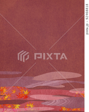 秋・紅葉の季節を感じる和風背景素材 秋・紅葉の季節を感じる和風背景素材 92468818