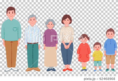 一個微笑的三代家庭 92468908