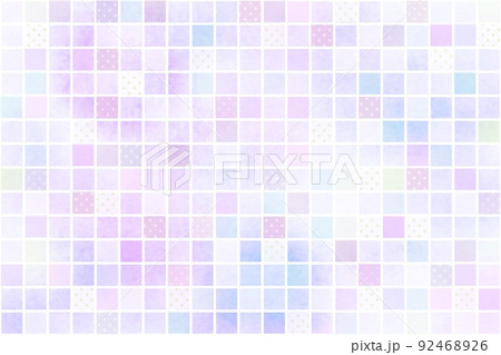 パープル ピンク 紫色 タイル 水彩 背景 可愛いドット 92468926