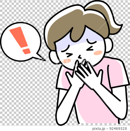 Young woman in trouble with nausea Young woman in trouble with nausea 92469328