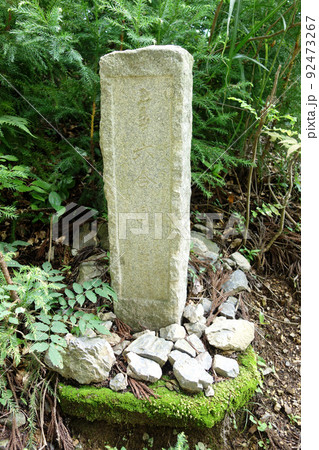 高水山登山道の六合目石柱(東京都青梅市) 高水山登山道の六合目石柱(東京都青梅市) 92473267