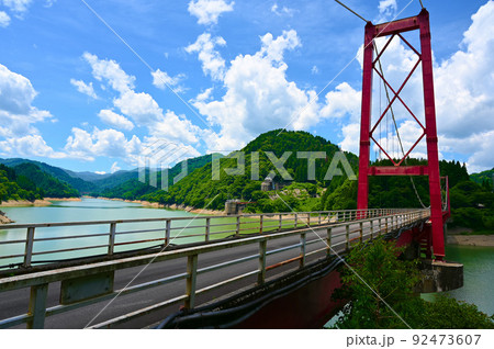 深瀬大橋 手取川ダム湖 白山市 深瀬大橋 手取川ダム湖 白山市 92473607